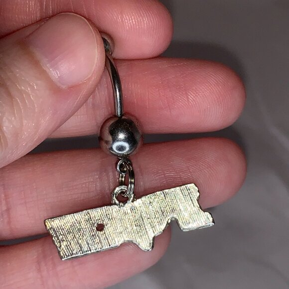 Pink Fox Dangle Belly Ring - Picture 4 of 12